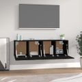vidaXL Nástenné skrinky 2 ks čierne 60x36,5x35 cm spracované drevo