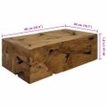vidaXL Konferenčný stolík, 90x50x30 cm, pravé teakové drevo, hnedý