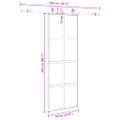 vidaXL Posuvné dvere s kovaním čierne 76x205 cm tvrdené sklo