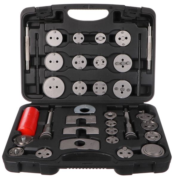 Stlačovák brzdových pístů MECHANIC BRAKE SET BLACK 35, sada 35ks SIXTOL