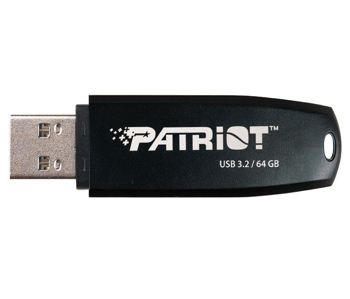 Patriot XPORTER CORE/64GB/USB 3.2/USB-A/Čierna Flashdisk, 64GB, USB 3.0, plast, čierny
