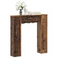 vidaXL Rám krbu Staré drevo 102 x 20 x 102 cm Kompozitné drevo