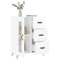 vidaXL Komoda lesklá biela 69,5x34x90 cm spracované drevo