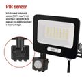 LED reflektor GLARO EMOS ZS2334B s čidlem pohybu, 30 W, čierny, IP54, 3000 lm, neutrálne biela