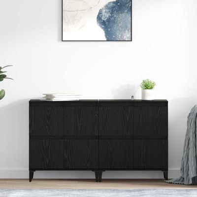 vidaXL Komody 2 pcs Čierny dub 60 x 35 x 70 cm Kompozitné drevo