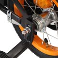 vidaXL Detský bicykel s predným nosičom čierny a oranžový 12 palcový