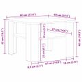 vidaXL Konferenčný stolík Čierny dub 60 x 60 x 42 cm Kompozitné drevo