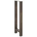 vidaXL Nohy barového stola, prírodná oceľ, 2 ks, 50 x (100-101) cm, oceľ