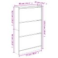 vidaXL Botník dymový dub 80x21x125,5 cm spracované drevo