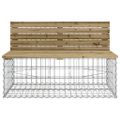 vidaXL Záhradná lavica gabiónový dizajn 347x71x65,5cm impreg. borovica