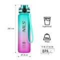 Tritanová fľaša na pitie NILS Camp NCD04 950 ml zeleno-ružová