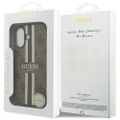 Guess 4G Printed Stripes MagSafe puzdro pre iPhone 17 hnedé