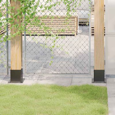 vidaXL podstavce stĺpikov štvorcové 4 ks Antracit 101x101 mm