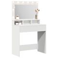 vidaXL Toaletný stolík Biela 78,5 x 41 x 135 cm Kompozitné drevo