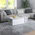 vidaXL Konferenčný stolík, biely 150x50x35 cm, kompozitné drevo