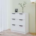 vidaXL Komoda biela 60x30x70 cm spracované drevo