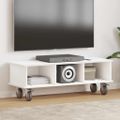 vidaXL TV stolík 100 x 35 x 35 cm Biela Kompozitné drevo