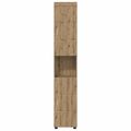 vidaXL Set kabinetov do kúpeľne TULUM Remeselný dub 37 x 31,5 x 203 cm