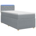 vidaXL Posteľ boxspring s matracom Svetlosivá 80 x 200 cm Látka