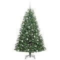 vidaXL Umelý Sklápací Vianočný Stromček Zelená 180 cm PVC a kov