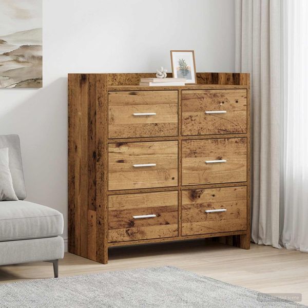 vidaXL Servírovacia skriňa Staré drevo 75 x 33 x 80 cm