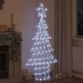vidaXL Vianočný stromček 240 LED Studená biela 180 cm Akryl