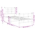 vidaXL Kovový rám postele s čelom a podnožkou čierny 80x200 cm