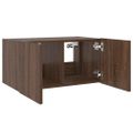 vidaXL TV nástenná skrinka s LED svetlami hnedý dub 60x35x31 cm