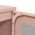 vidaXL Highboard Pink 68x39x123 cm Oceľ