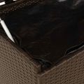 vidaXL Záhradný úložný box s kolieskami Hnedý 160x55x75 cm Poly Rattan