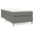 vidaXL Posteľný rám s boxspringom tmavosivá 80x200 cm látka