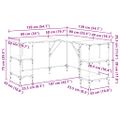 vidaXL Stôl Staré drevo 139 x 139 x 75 cm Kompozitné drevo