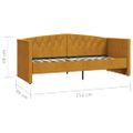 vidaXL Pohovka s USB hnedá zamatová 90x200 cm