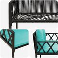vidaXL Záhradné lavičky 2 -Seater 116 x 56 x 75 cm polyratan