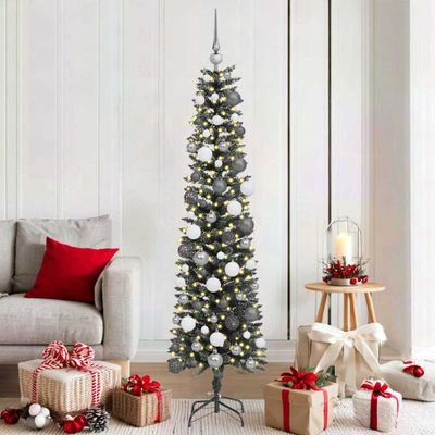 vidaXL Umelý vianočný stromček Zelená 180 cm PVC, plast a oceľ