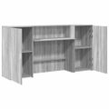 vidaXL Recepčný stôl sivý dub sonoma 200x50x103,5 cm kompozitné drevo