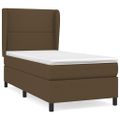 vidaXL Posteľný rám boxsping s matracom hnedý 80x200 cm látka