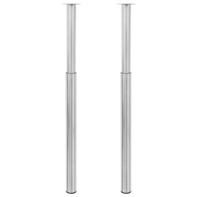 Teleskopické stolové nohy, nerezová oceľ, 710 mm-1100 mm 2 ks
