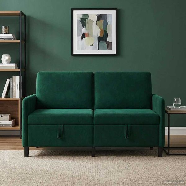 vidaXL Sofa s úložným priestorom Tmavozelená 152 x 78 x 87 cm