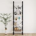vidaXL Vysoký regál biely 80x30x210 cm masívna borovica