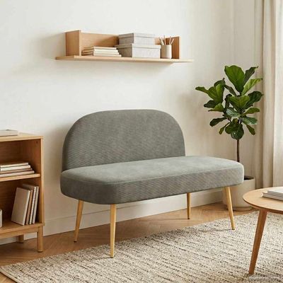 vidaXL čalúnená lavica so spätným opierkom Svetlosivá 110 x 60 x 76 cm
