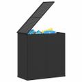 vidaXL Záhradný úložný box z polyratanu 100x49x103,5 cm čierny