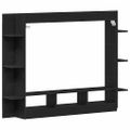 vidaXL TV skrinka 152 x 22 x 113 cm Čierny dub Kompozitné drevo