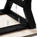 vidaXL Konferenčný stolík v tvare Y 90x90x45 cm borovica a oceľ