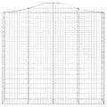 vidaXL Oblúkové gabiónové koše 5ks 200x30x180/200cm pozinkované železo
