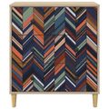 vidaXL Příborník OMMEN Geometrický vzor 66 x 36,5 x 75 cm Sonoma