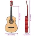 vidaXL 8-dielna klasická gitarová sada pre začiatočníkov 3/4 36"