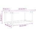 vidaXL Konferenčný stolík čierny 110x55x45 cm borovicový masív