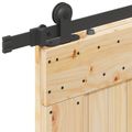 vidaXL Posuvné dvere NARVIK Prírodná a čierna 90 x 210 cm (213,5 cm)
