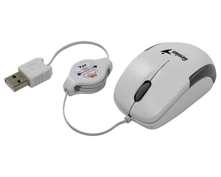 GENIUS Micro Traveler V2/ drátová/ 1200 dpi/ USB/ biela